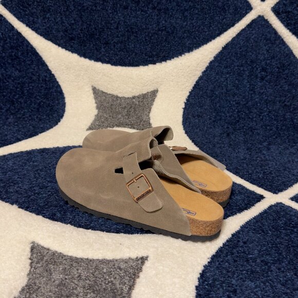 Birkenstock Boston Clog Suede Sandal Taupe Women’s Size 7 , 8 And 9 - Picture 5 of 6